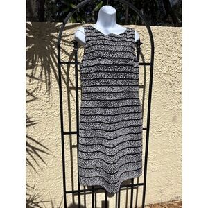 Ann‎ Taylor Dress Size 10 Sleeveless Lined Layered Office Career